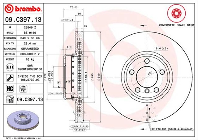 FREN DISKI ON BMW F20 - F30 - F32 - F36 - F80 ON