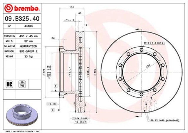 FREN DISKI BOVA FUTURA 09/84 - - NEOPLAN CITYLINER 04/73 - - NEOPLAN JETLINER 09/73 - 09/93 - NEOPLAN SKYLIN