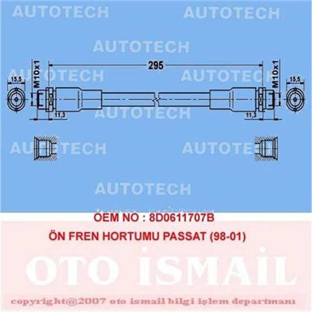 ON FREN HORTUMU PASSAT 98 - 01
