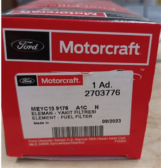 YAKIT FILTRESI FORD TRANSIT 2.0 TD - CI 92 KW/125 HP 05/02 - 10/04 - 2.4 TD - CI 101 KEW/137 HP