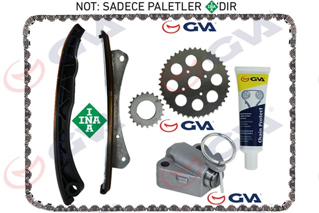 EKSANTRIK ZINCIR SETI ASTRA H - CORSA C - D - COMBO - C - D - ASTRA J - MERIVA - ALBEA - DOBLO - EGEA - PUNTO - 500 - 1.3 JTD - 1.3 CDTI E4 - E5 - E6 GERGI KITI