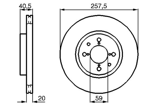 ON FREN DISKI FIAT DOBLO 01 ALBEA YM PUNTO 01 BRAVA - BRAVO 06 1.3MTJ 257.4X20X 4 DELIK HAVALI