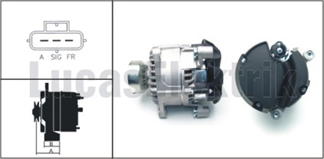 ALTERNATOR 12V 120A FOCUS 1.8TDDI 98 05 CONNECT 1.8TDCI 02 13 SAFTLI TIP - CANAKLI