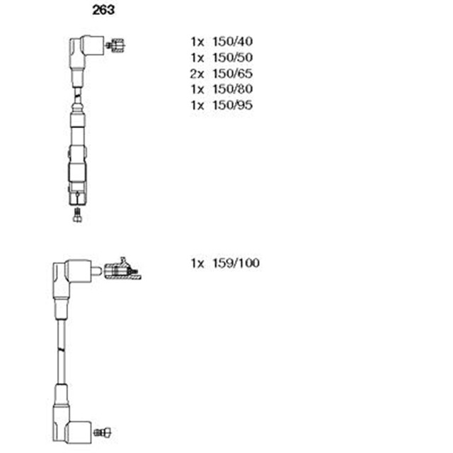 ATESLEME KABLOSU SETI MERCEDES M103 W201 W124 W126 W463