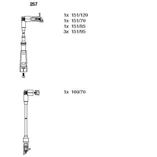 ATESLEME KABLOSU SETI MERCEDES M110 W114 W123 W116 W126
