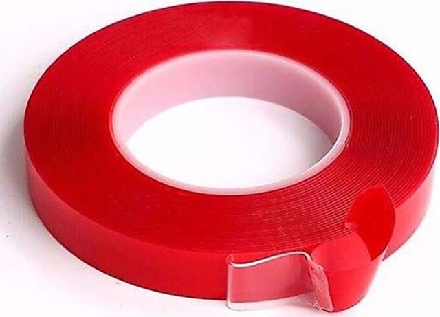 CIFT TARAFLI BANT 30MM X 5MT KIRMIZI SEFFAF