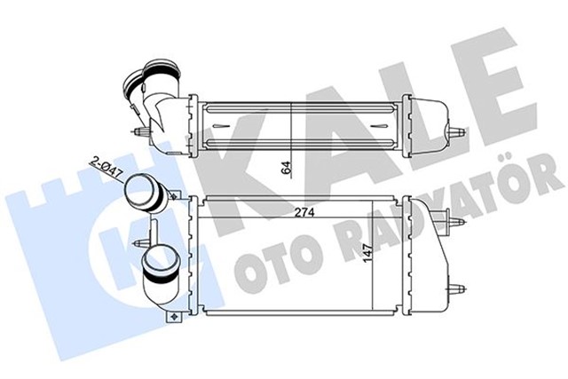 TURBO RADYATORU INTERCOOLER C3 02 1.4HDI 16V AL/PL/BRZ 275X147X64