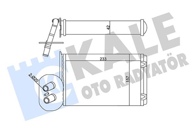 KALORIFER RADYATORU VW TRANSPORTER T4 1.9D - TD - 2.0D - 2.4D - 2.5D - TD ON 234X157X42 AC