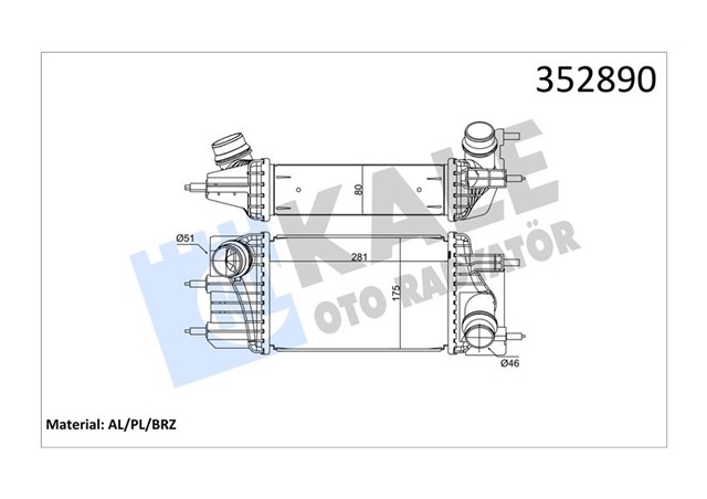 INTERCOOLER NISSAN JUKE 1.5DCI 2010 PULSAR 1.5DCI 2014 NV200 1.5DCI 2010 TURBO RADYATORU