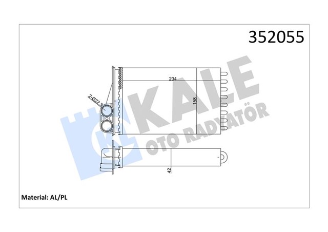 KALORIFER RADYATORU KLIMALI - KLIMASIZ P207 - 1.4 - 1.4 16V - 1.6HDI - 1.6 16V 06