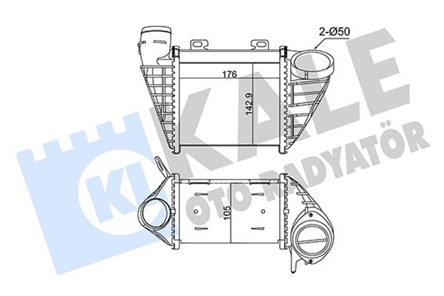 INTERCOOLER VOLKSWAGEN GOLF III - GOLF IV - VENTO 1.9 TDI 93 97