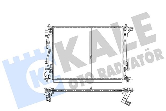 SU RADYATORU HYUNDAI TUCSON - KIA SPORTAGE IV 1.6 - 2.4 GDI 15 22 AT BRAZING 635X466.5X16