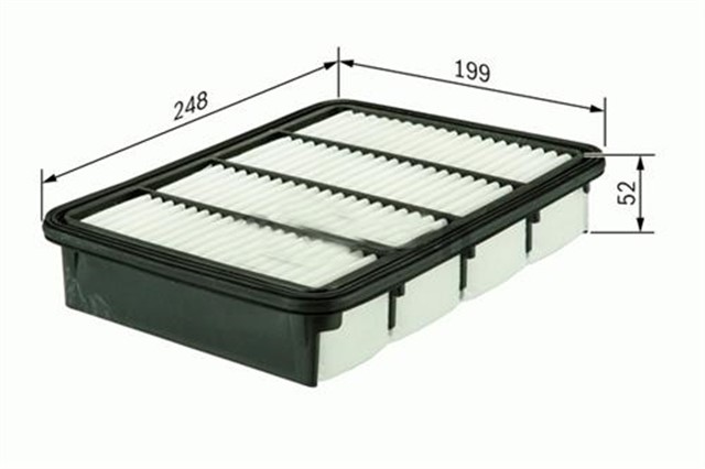 HAVA FILTRESI FORD RANGER 2.5D 2.5TD 99 - 06 - MAZDA PICKUP 99 - 06 MITSUBISHI C25128 SA455PL