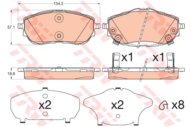 ON BALATA AURIS NZE18 - ZRE18 - COROLLA SEDAN 1.6 VVTI - 1.33 - 1.6 - 1.8 VVTI - 1.4 D4D 12
