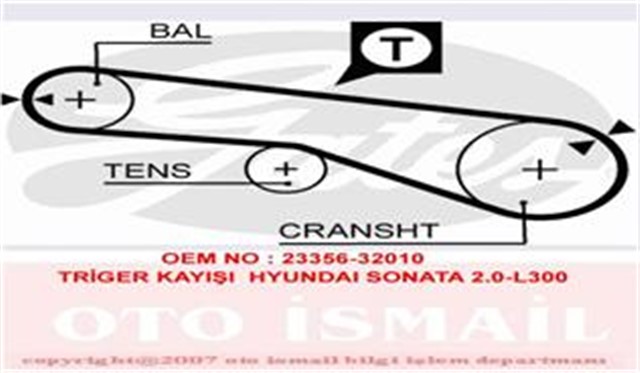 TRIGER KAYISI 055X127 HYUNDAI H1 96 - 00 H100 93 - 05 H200 97 - 06 2.4 8V MITSUBISHI L200 L300 CT991