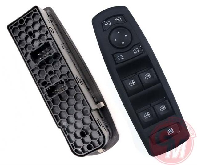 CAM ACMA ANAHTARI KUMANDA GRUBU SIYAH RENAULT MEGAN III - FLUENCE KATLANIR AYNALI ARACLAR ICIN CIFT SOKET