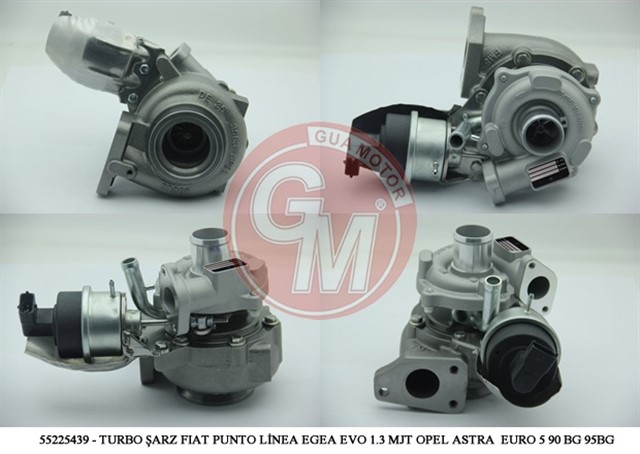 55225439 - TURBO KOMPLE CORSA - MERIVA - PALIO - ALBEA 1.3 MJTD - CDTI START / STOP TEKNOLOJISI