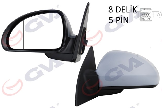 DIS DIKIZ AYNASI SOL CEED 07 ELEKTRIKLI ISITMALI ASTARLI ASFERIK 5 FIS VM - 750EHPA - 5DL