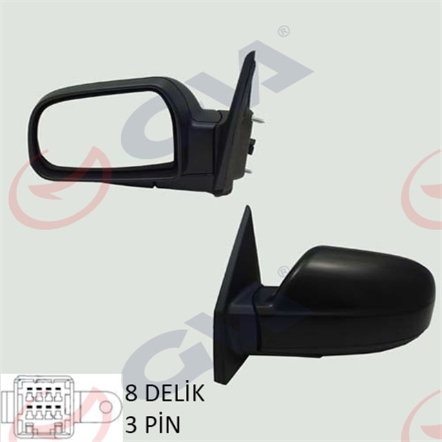 DIS DIKIZ AYNASI SOL TUCSON 05 ELEKTRIKLI KONVEKS 3 FIS VM - 455EL