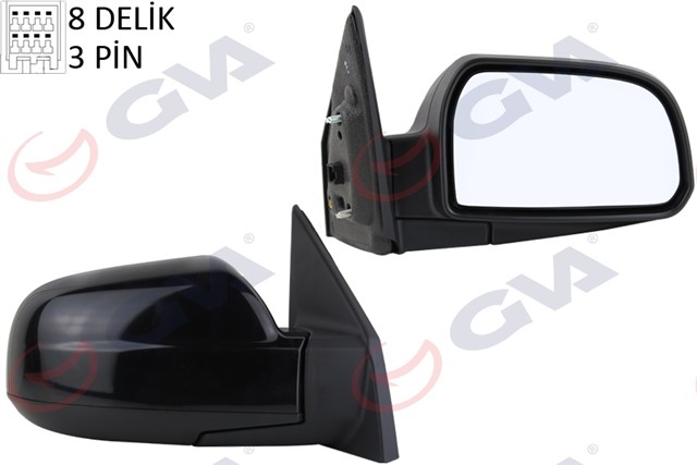 DIS DIKIZ AYNASI SAG TUCSON 05 ELEKTRIKLI KONVEKS 3 FIS VM - 455ER