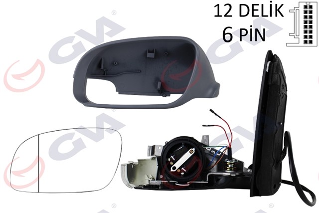 DIS DIKIZ AYNASI SOL TOURAN 03 ELEKTRIKLI ISITMALI SINYALLI ASTARLI ASFERIK 6 FIS VM - 374EHPR