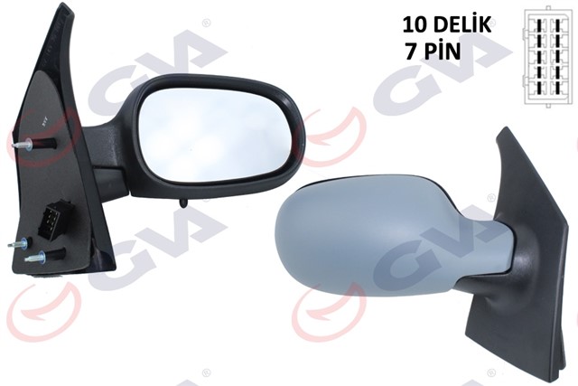 DIS DIKIZ AYNASI SAG MEGANE SCENIC 97 ELEKTRIKLI ISITMALI SENSORLU ASTARLI KONVEKS 7 FIS VM - 133NEHPR