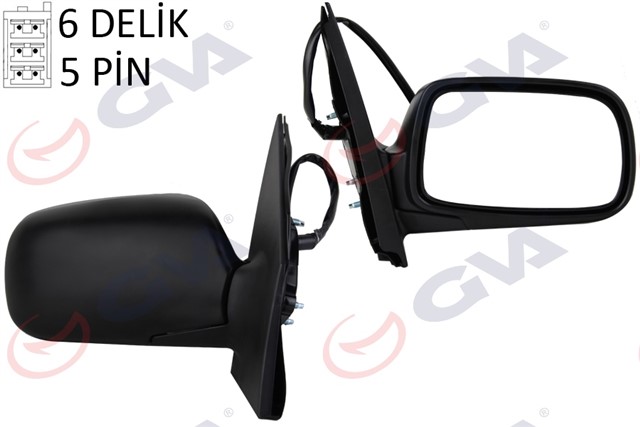 DIS DIKIZ AYNASI SAG YARIS 99 ELEKTRIKLI ISITMALI KONVEKS 5 FIS VM - 261EHR