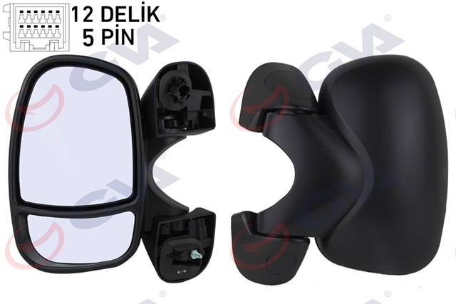 DIS DIKIZ AYNASI SOL TRAFIC - VIVARO 01 ELEKTRIKLI ISITMALI SENSORLU KONVEKS 5 FIS VM - 967EHL