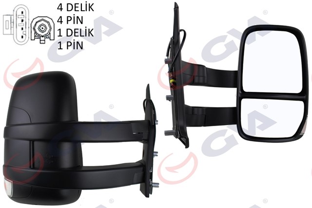 DIS DIKIZ AYNASI SAG DAILY 06 MEKANIK UZUN KOL SINYALLI KONVEKS VM - 6951R