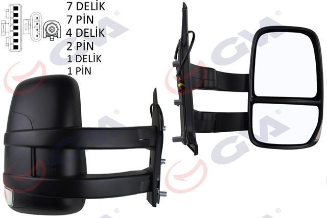 DIS DIKIZ AYNASI SAG DAILY 06 ELEKTRIKLI ISITMALI UZUN KOL SINYALLI KONVEKS VM - 6951EHR