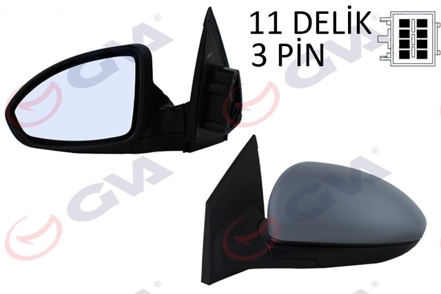 DIS DIKIZ AYNASI SOL CRUZE 09 ELEKTRIKLI ISITMALI ASTARLI ASFERIK