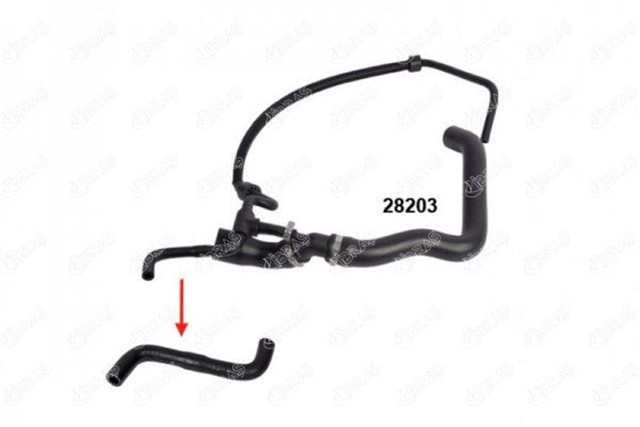 28203 RADYATOR UST HORTUMUNUN - - INCE HORTUMUN UC KISMI - - VW LT35 - VOLT 2.5 N173