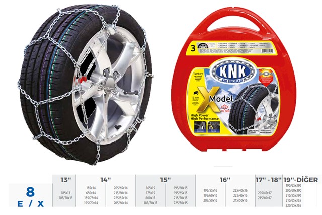 PATINAJ ZINCIRI TAKMATIK CAPRAZ 14 - 15 - 16 - 17 JANT ZINCIR EBATLARI ICIN RESIME BAKINIZ