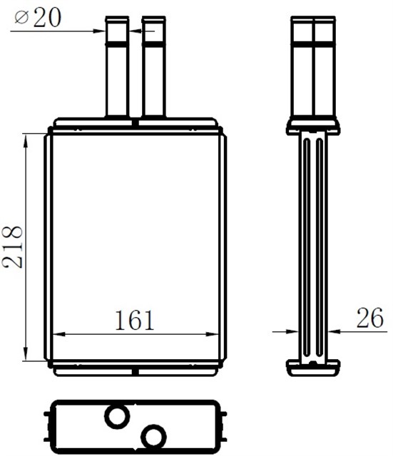 KALORIFER RADYATORU BRAZING VECTRA B BORULU 220X165X26