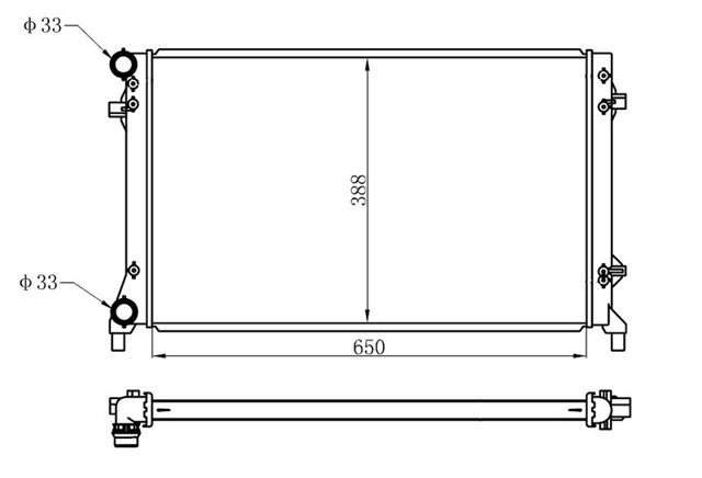 SU RADYATORU [640X415 MM] GOLF5 - GOLF6 - JETTA - PASSAT - A3 BGU - BSE - BLF - BLP 1.6 FSI 04 - 