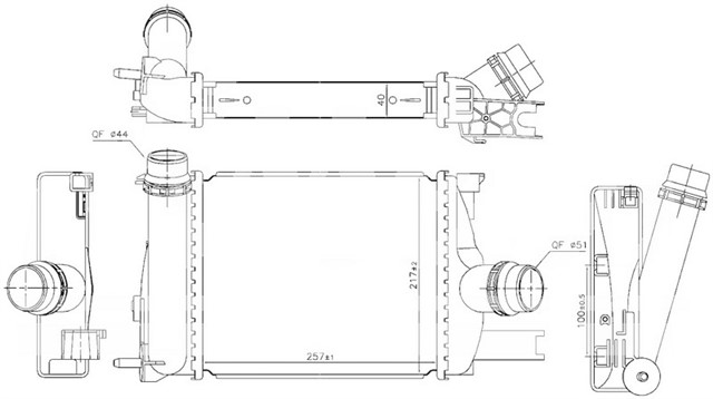 INTERCOOLER BRAZING INTERCOOLER A/M 257X217X40 CLIO IV 0.9TCE 12 /DOKKER/DUSTER/LODGY/LOGAN/SANDERO 96328