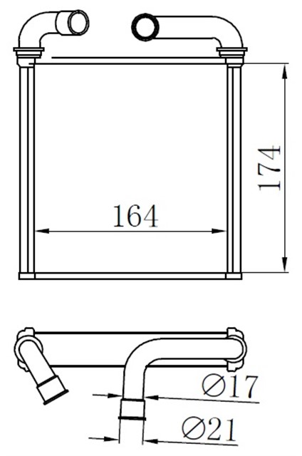KALORIFER RADYATORU GOLF 7 - PASSAT - TIGUAN - CRAFTER - OCTAVIA - SUPERB - ATECA - Q3 13 164X167X26
