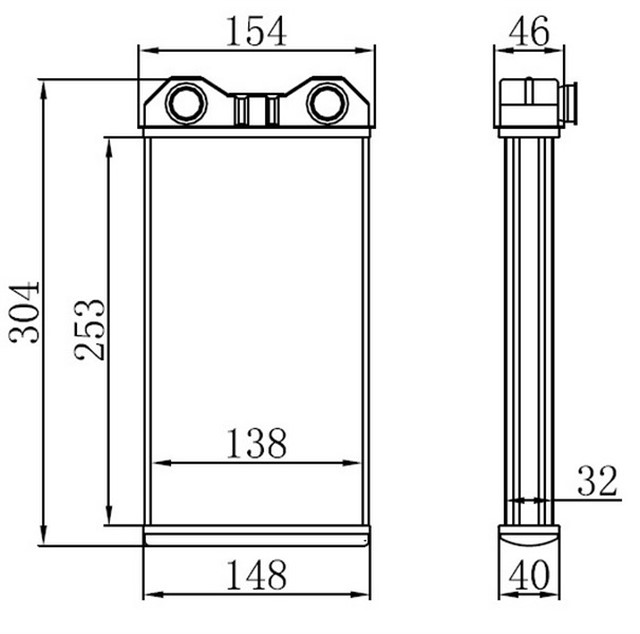 KALORIFER RADYATORU TRAFFIC II - VIVARO 06 255X138X32