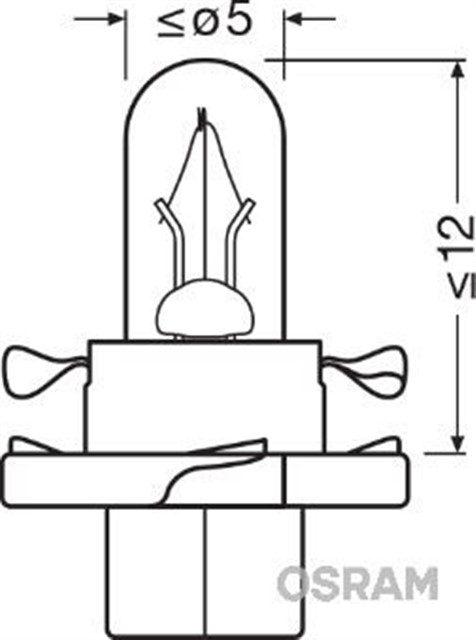 AMPUL 12V 1.12W PLS SOKETLI GOSTERGE - PORTAKAL - 
