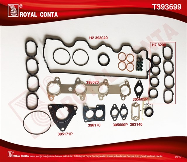 UST TAKIM CONTA SKT KECELI/SUB.LASTIKLI/SKC SIZ DOBLO - PUNTO 1.9 DZL