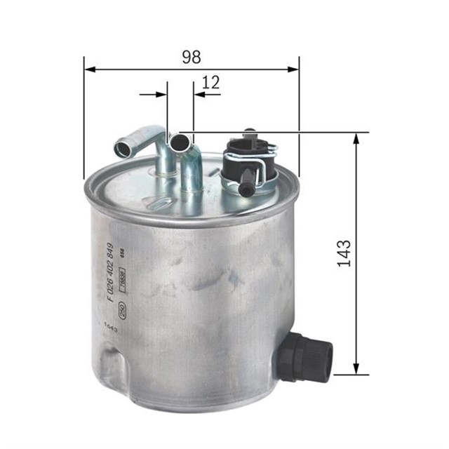 YAKIT FILTRESI NISSAN NAVARA - PATHFINDER 2.5 DCI 05 WK9011 X