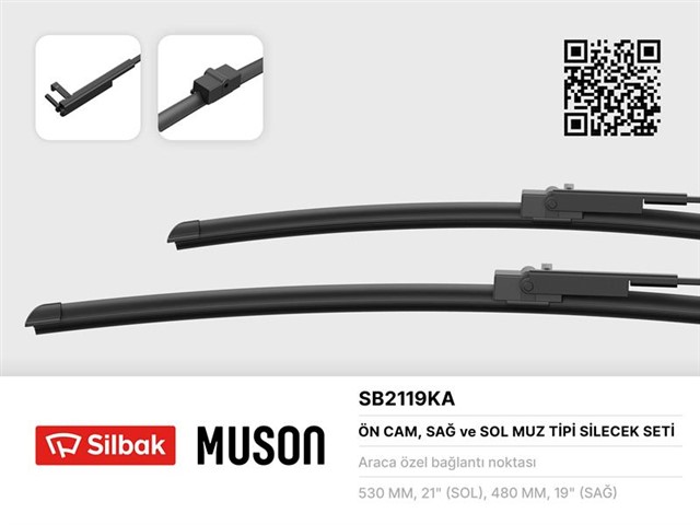 SILECEK SUPURGESI 530/480MM MUZ TIPI VW.GOLF IV 7/2 - 10/3 - BORA 7/2 - 8/5 - POLO IV 9/2 - 6/5 - MAZDA II
