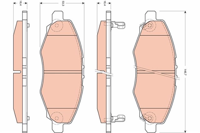 ON BALATA HI - LUX PICKUP 2.5D - 4D 11/2001 - HI - LUX PICKUP 2.5 12/2007