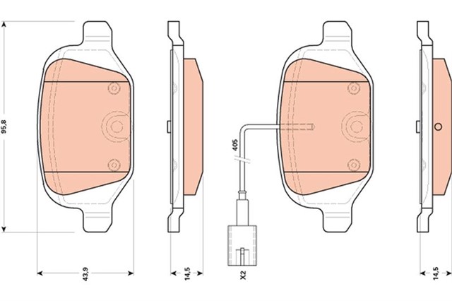 ARKA BALATA FIAT 500 1.4 ABARTH 08/08 FIAT 500C - 1.4 ABARTH 09/09 0.9 13