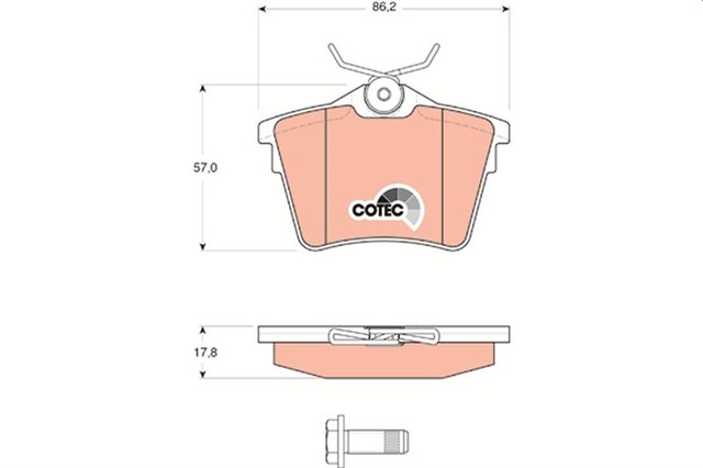 ARKA FREN BALATASI PEUGEOT P407 1.6 HDI 1.8 - 2.0 04 607 00 CITROEN C5 08
