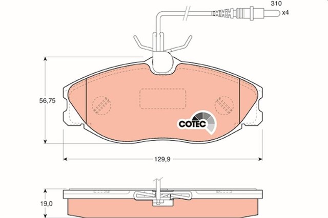 ON BALATA FISLI P406 2.0 - 2.1 TD 94 - 04 306 GTI 93 - 01 XANTIA XM