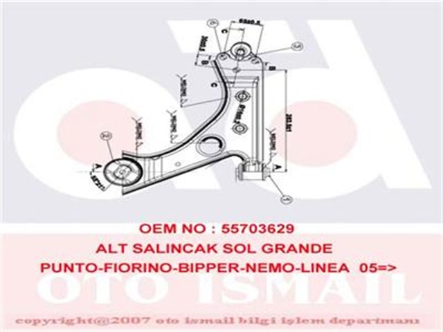 ALT SALINCAK SOL FIORINO - BIPPER - NEMO 08 LINEA 07 GRANDE PUNTO - PUNTO 06 PUNTO EVO 08
