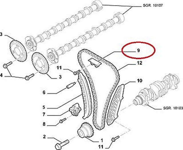 X EKSANTRIK ZINCIR KLAVUZ DUCATO - JUMPER - BOXER 2.2HDI