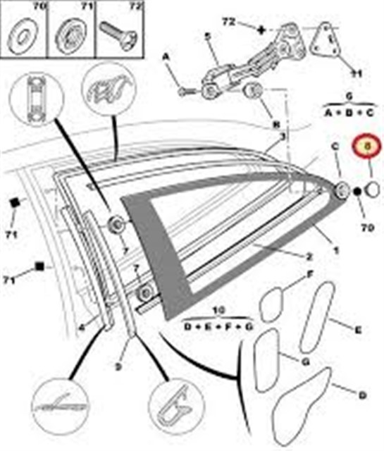 KELEBEK CAM BAGLANTI SOMUNU PARTNER II - BERLINGO II - PARTNER T