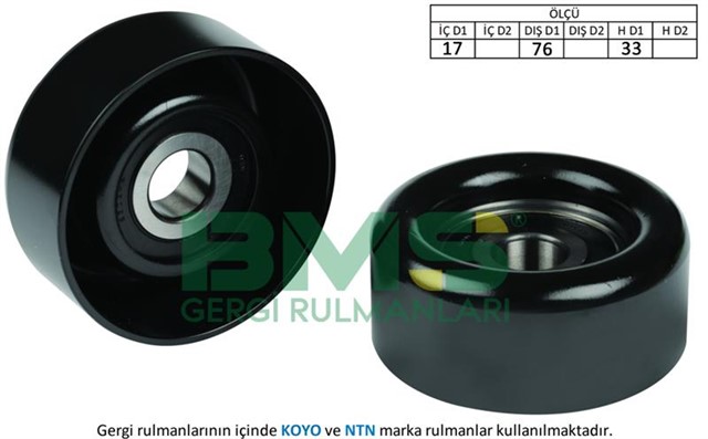 ALTERNATOR GERGI RULMANI H1 - STAREX - SORENTO 2.5 CRDI 01 76X33X17 WKM64012